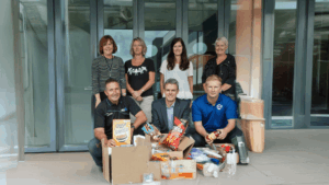 Photo of team at drive for Tauranga Food Bank